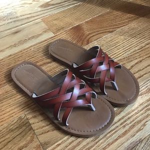 Brand new Universal Thread Faux Leather Sandals